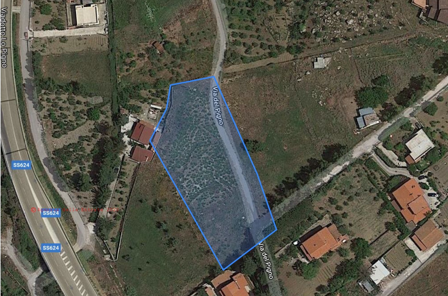Via del Pigno, terreno irriguo di facile accesso