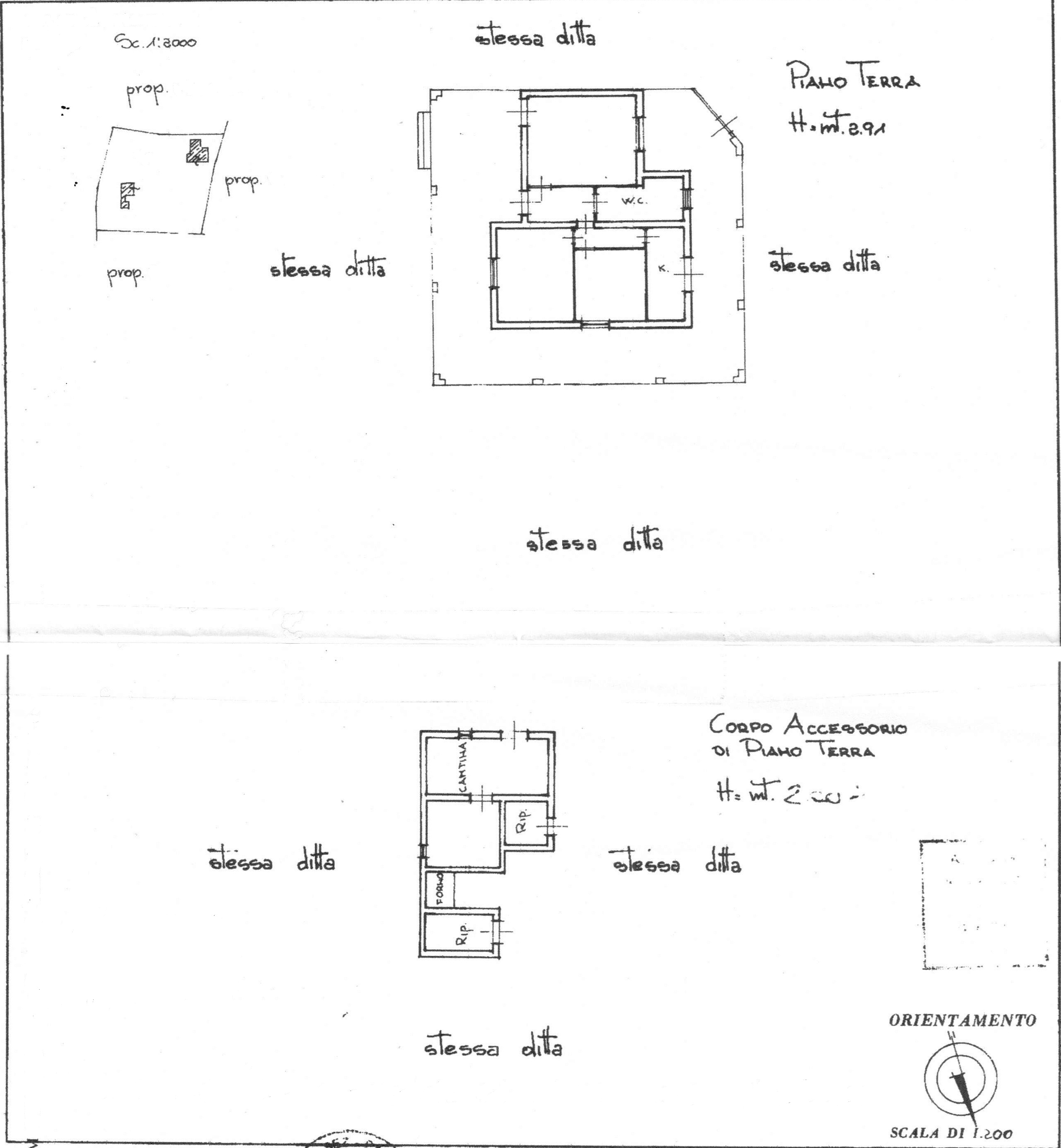 Via Livia De Stefani già Via P. G. 11, villino 3 vani con terrazzo, magazzino e 4.000 mq di terreno