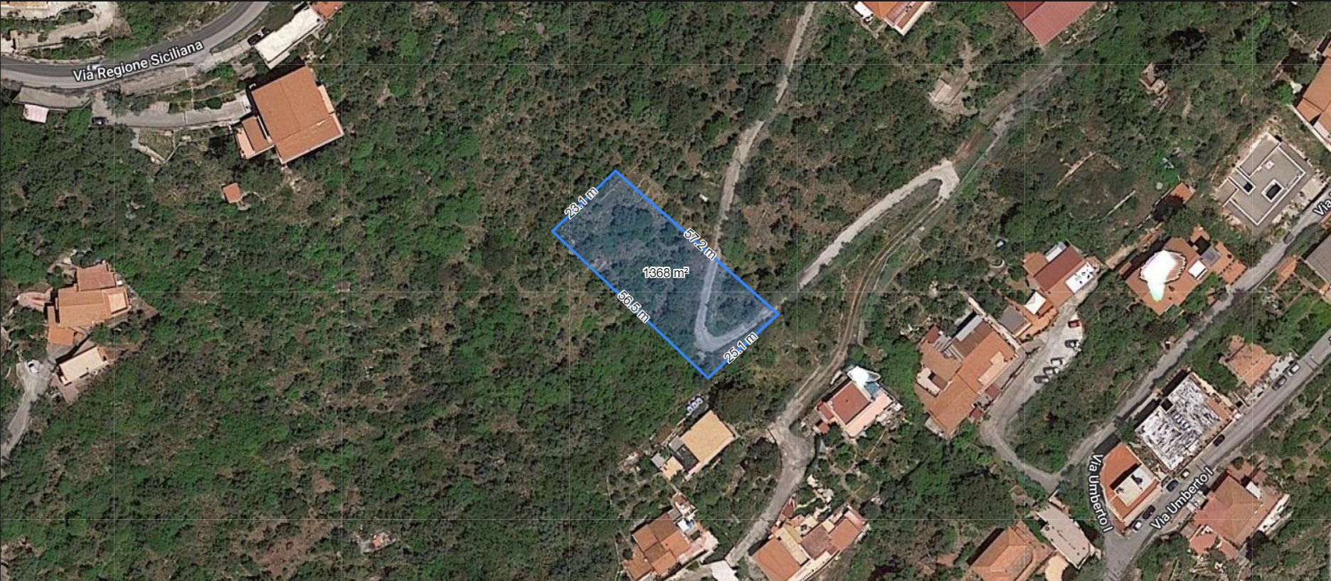 C.da Caputo, panoramico terreno alberato carrabile